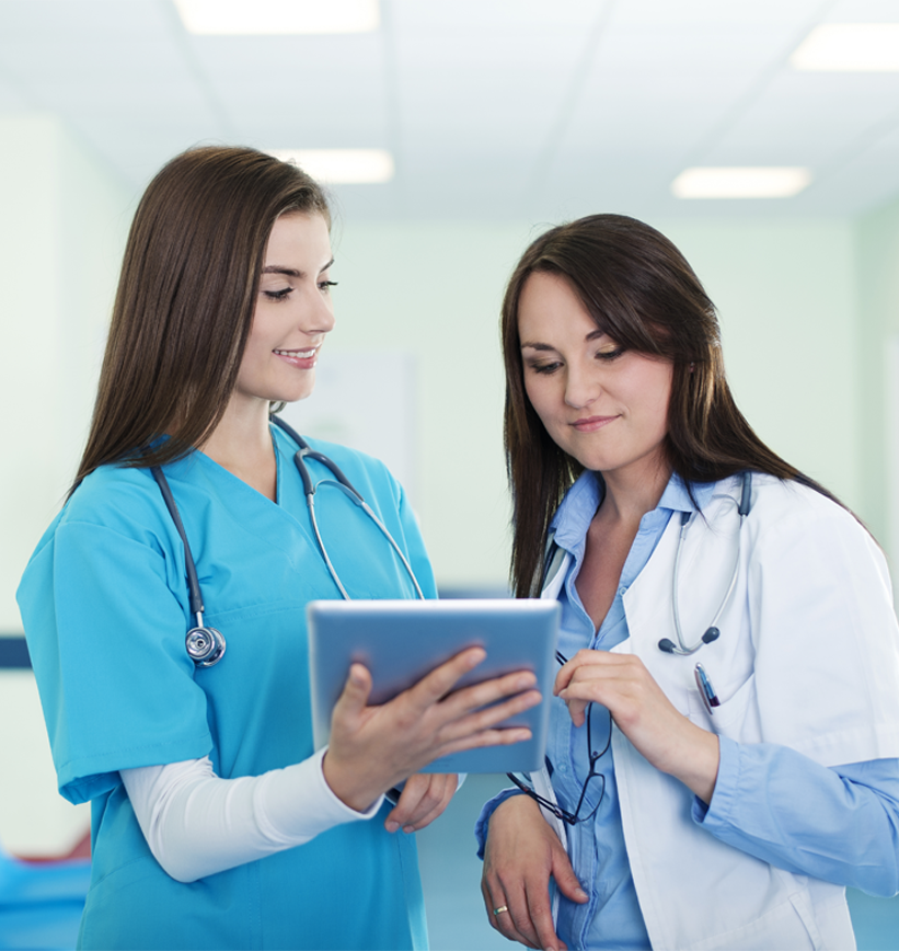 female-doctors-checking-result