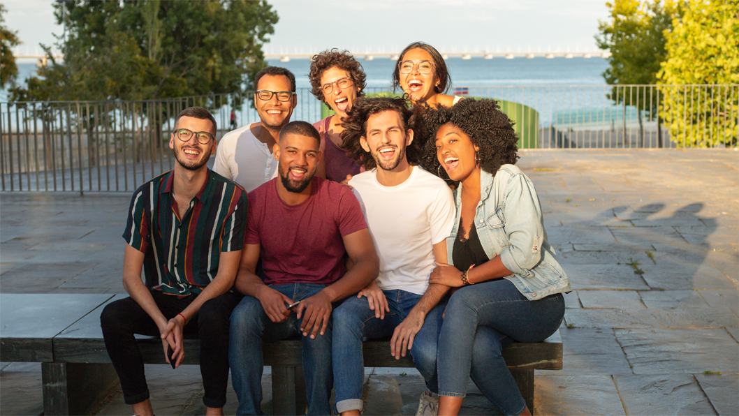 group portrait cheerful