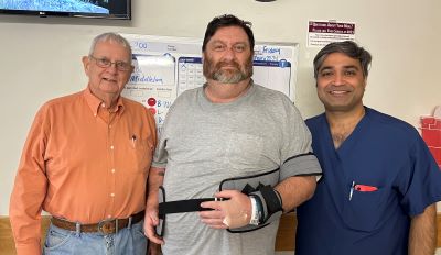Heart patient with Dr. Katrapati and his father